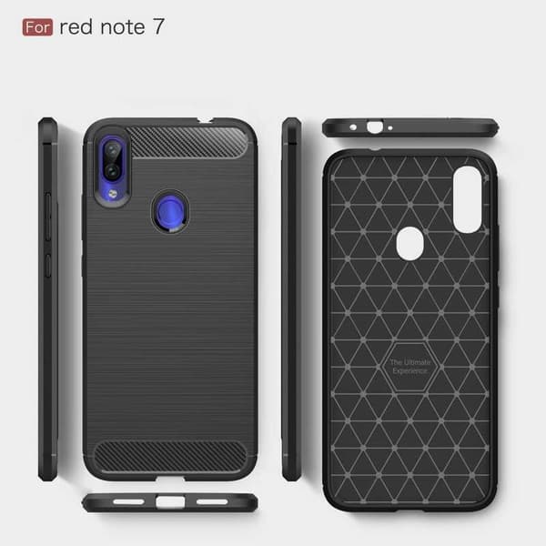 Xiaomi Redmi Note 7 Stöttåligt Skal SlimCarbon