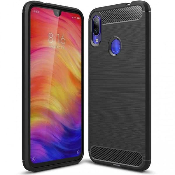 Xiaomi Redmi Note 7 Stöttåligt Skal SlimCarbon