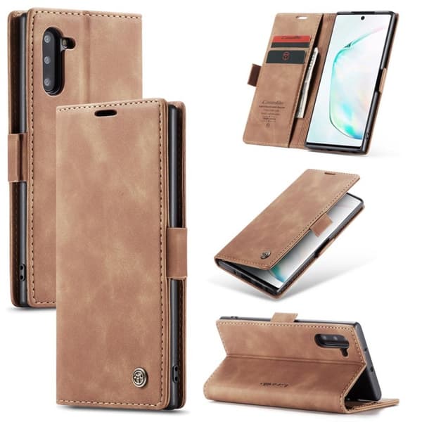 CaseMe Smart Magnet 2-kort Samsung Galaxy Note 10 (SM-N970F) : Farge - brun