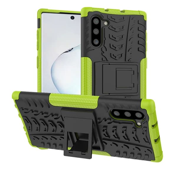 Stødfast Cover med stativ Samsung Galaxy Note 10 (SM-N970F) : farve - grøn