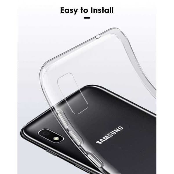Samsung A10 Stöttåligt Genomskinligt Skal Simple