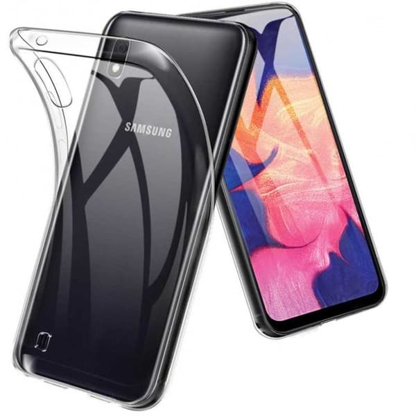 Samsung A10 Stöttåligt Genomskinligt Skal Simple