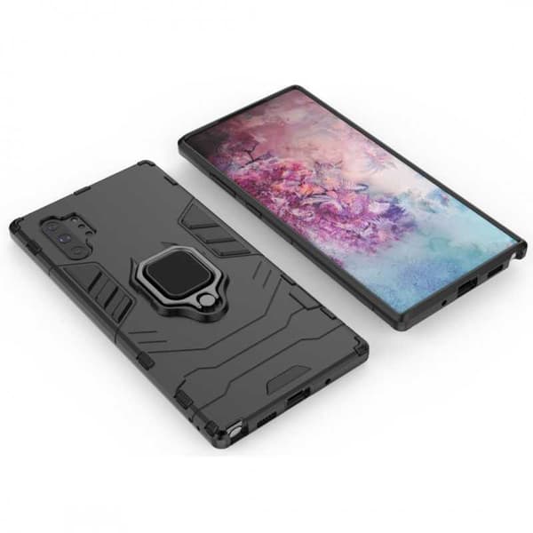 Samsung Note 10 Plus stødsikkert cover med ringholder tyndt armeret