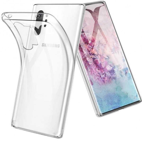 Samsung Note 10 Plus Stöttåligt Genomskinligt Skal Simple