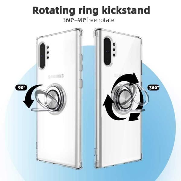 Samsung Note 10 Iskunkestävä kansi sormustelineellä Fresh