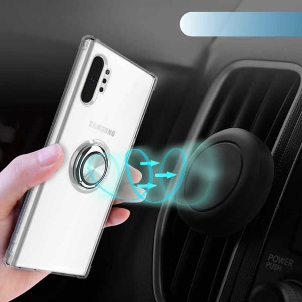 Samsung Note 10 Iskunkestävä kansi sormustelineellä Fresh