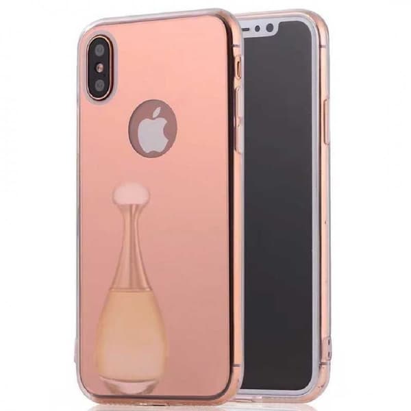 iPhone XS Max Elegant Stötdämpande Spegelskal TPU Guld