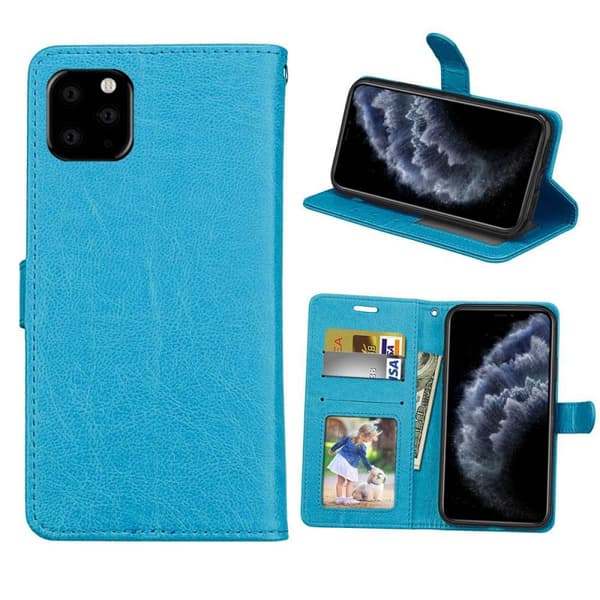 Wallet 3-kort til Apple iPhone 11 Pro Max (6,5 ") : farve - Lyseblå