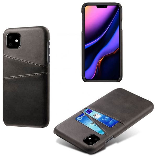 Retrodeksel med kort Apple iPhone 11 (6.1") : Farge - Mørkegrå