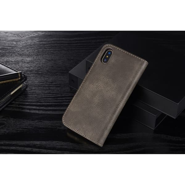 Apple iPhone X/Xs Kotelo Irrotettava Kuori Ruskea