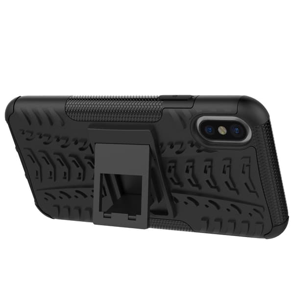 iPhone X/Xs Skal Stativ Stötsäkert Svart