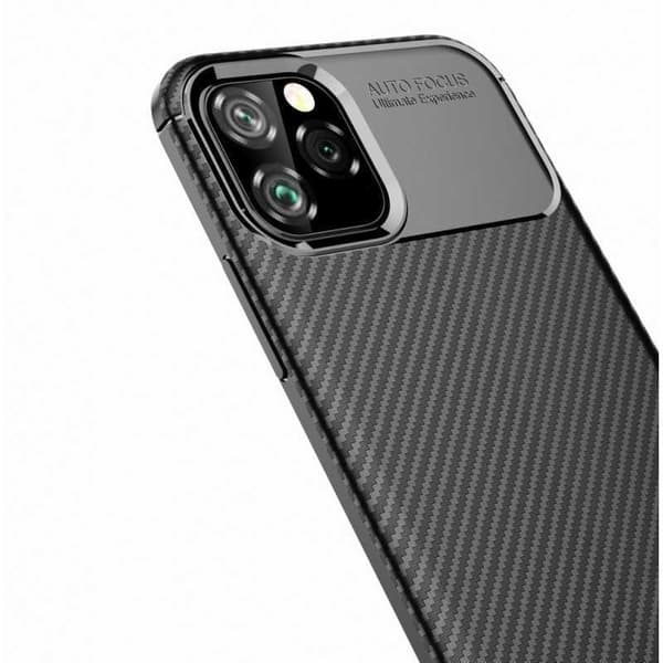 iPhone 11 Pro Max stødsikkert tyndt cover FullCarbon V4