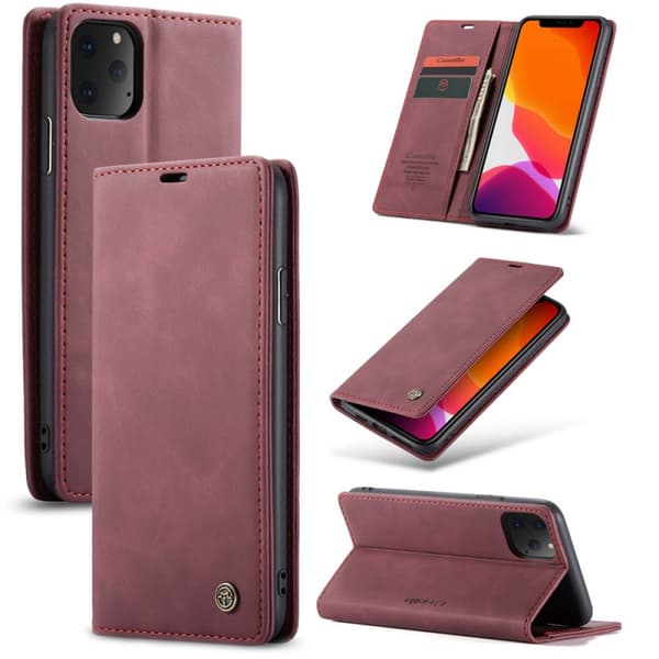 CaseMe Smart Magnet FlipCase Apple iPhone 11 Pro (5.8") : Färg - Vinröd