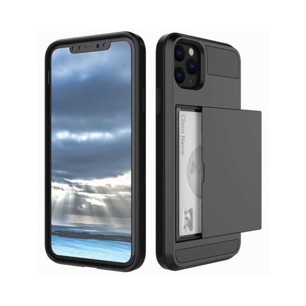 iPhone 11 Pro Max Iskunkestävä kansi korttilokerolla