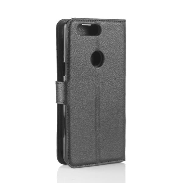 OnePlus 5T Kotelo PU-nahka Litchi Musta