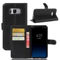 Miniatyrbillede 1 af 5: Samsung Galaxy S8 Plus Plånboksetui PU-læder Litchi Sort