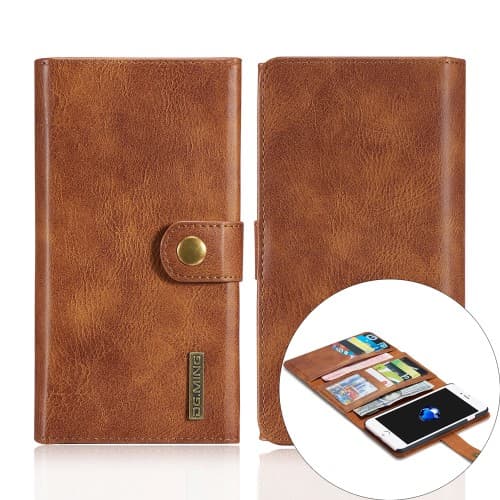 Apple iPhone 7/8 Plus Mobilplånbok 12st Kortfack Löstagbart Skal Brun