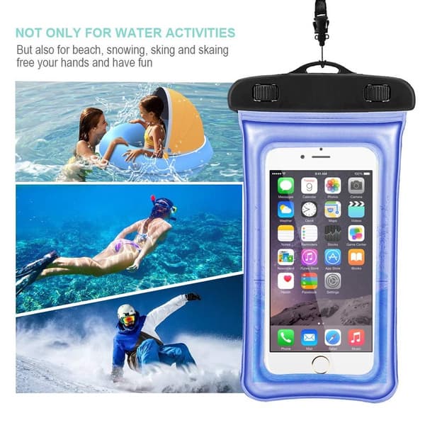 INF Flytende vanntett mobiltaske universalstørrelse blå 1 pack