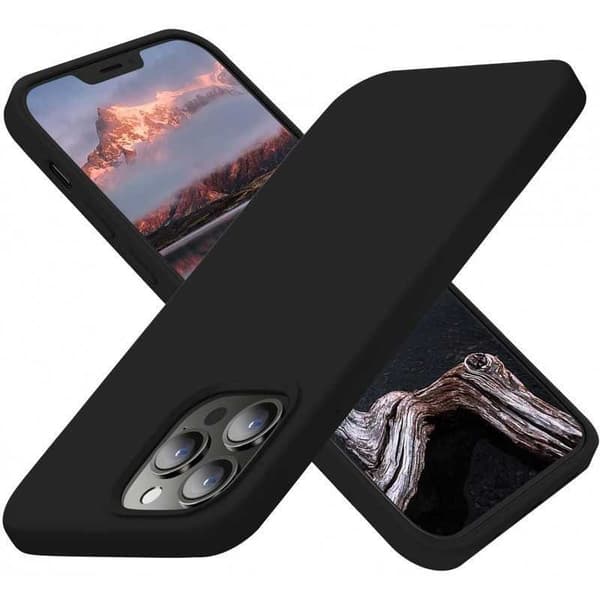 iPhone 11 Pro gummibelagt mat sort silikonecover