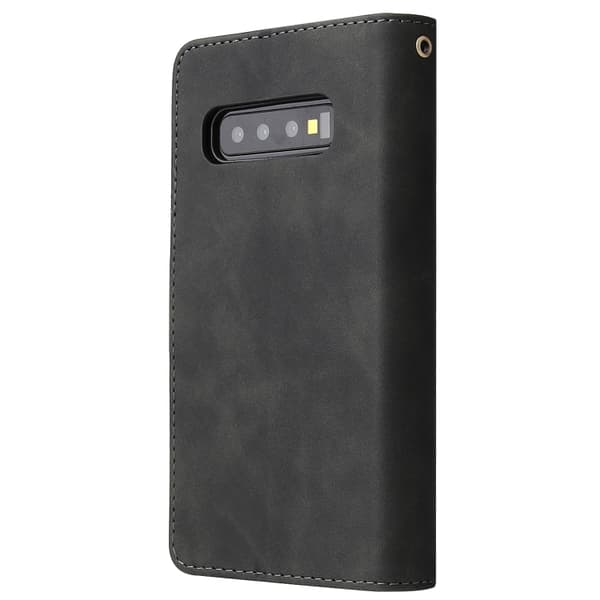 Horisontalt Flipcover til Galaxy S10+ med Rum til Kort og Mønter