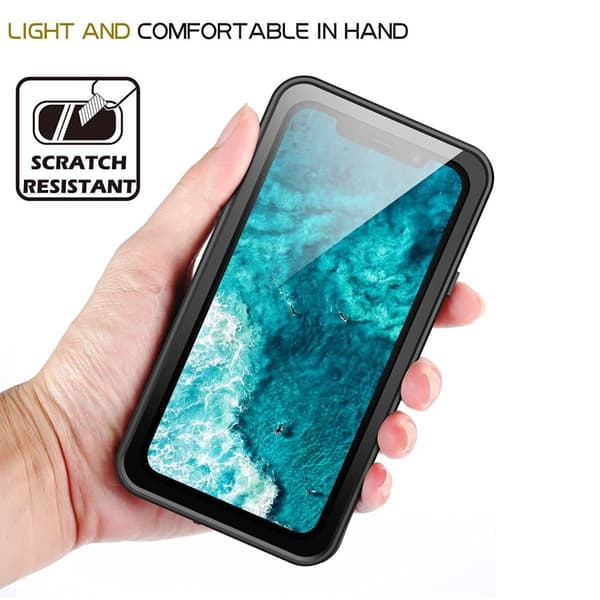 INF iPhone 11 iskunkestävä ja vedenpitävä kotelo - musta / harmaa