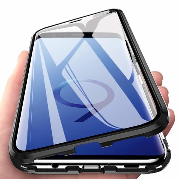 INF Samsung Galaxy S9 Plus cover med skærmbeskytter Sort