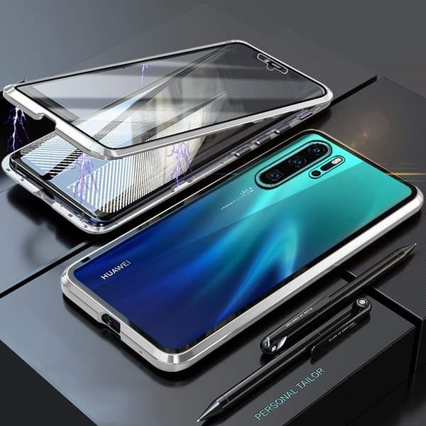 INF Huawei P30 Pro skal med skärmskydd Silver