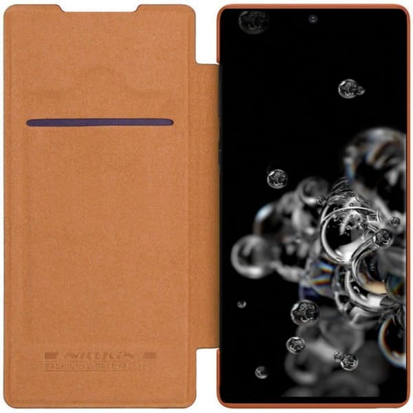 Nillkin Qin FlipCover Samsung Galaxy S20 Ultra (SM-G988F) : farve - brun