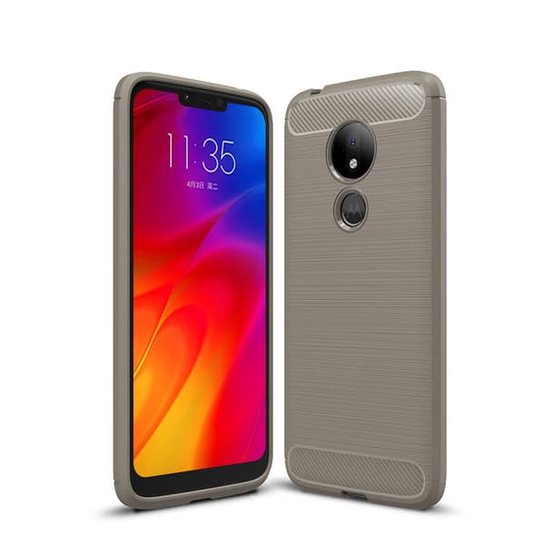 Stöttåligt Armor Carbon TPU-skal Moto G7 Play grå