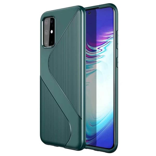 S-Case silikonikotelo Samsung Galaxy S20 Plus (SM-G986F) : väri - vihreä