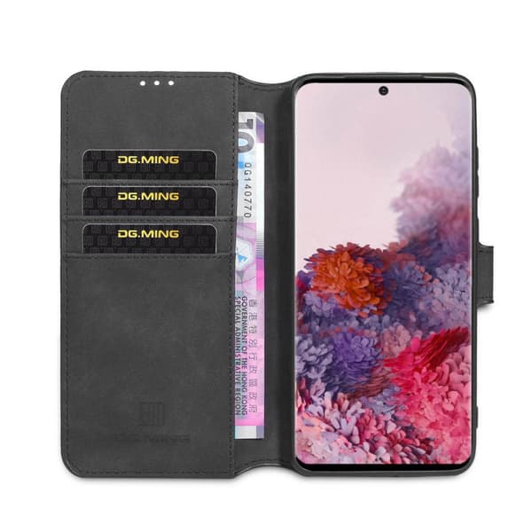 DG-Ming Lommebokdeksel 3-kort Samsung Galaxy S20 (SM-G980F) : Farge - Svart