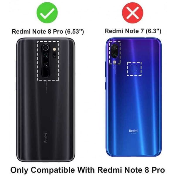 Xiaomi Redmi Note 8 Pro Ultra-ohut kumipinnoitettu mattamusta Cover Basic V2