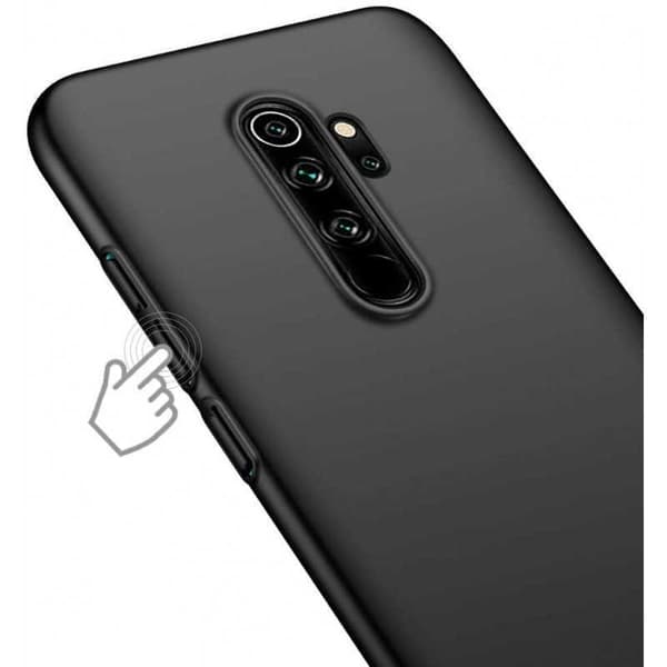 Xiaomi Redmi Note 8 Pro Ultra-ohut kumipinnoitettu mattamusta Cover Basic V2