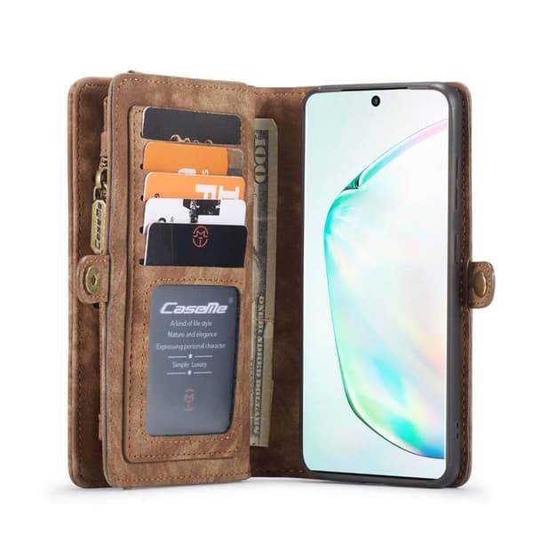 CaseMe Lompakkokotelo 11-kortti Samsung Galaxy S20 Plus (SM-G986F) : väri - ruskea