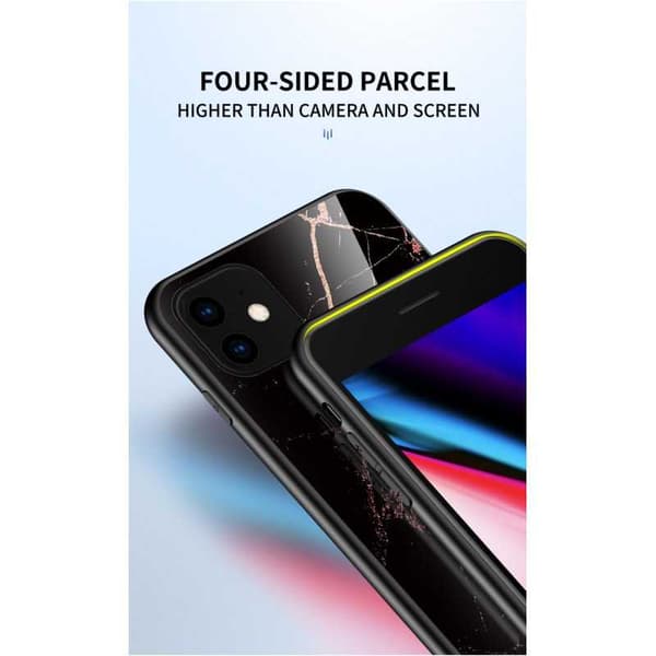 iPhone 11 Pro Max Marmorskal 9H Härdat Glas Baksida Glassback V2