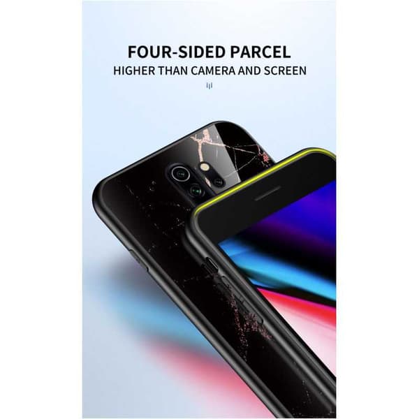 Redmi Note 8 Pro Marble Shell 9H Glasbagside Glasbagside V2