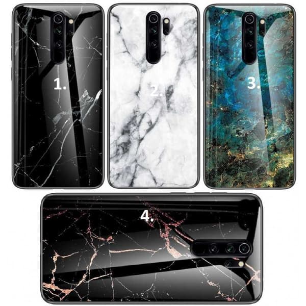 Redmi Note 8 Pro Marble Shell 9H Glasbagside Glasbagside V2