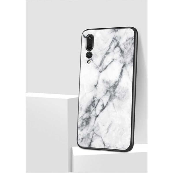 Huawei P20 Pro Marmorskal 9H Glas Baksida Glassback V2
