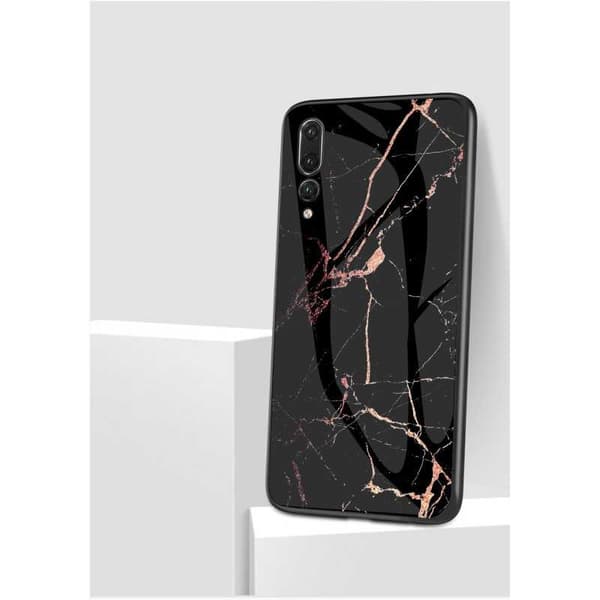 Huawei P20 Pro Marmorskal 9H Glas Baksida Glassback V2