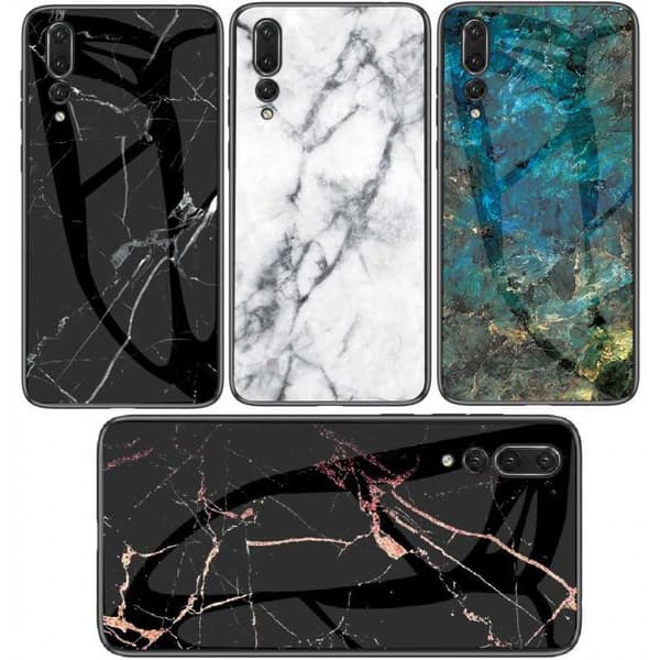 Huawei P20 Pro Marmorskal 9H Glas Baksida Glassback V2