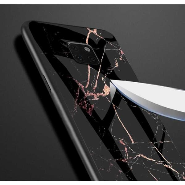 Huawei Mate 20 Pro Marmorskal 9H Härdat Glas Baksida Glassback V2