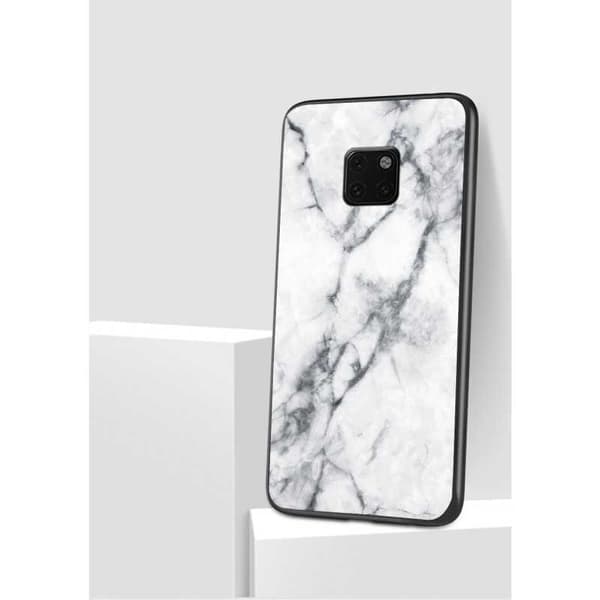 Huawei Mate 20 Pro Marmorskal 9H Härdat Glas Baksida Glassback V2