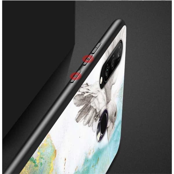 Huawei P30 Lite Marble Shell 9H hærdet glas bagside glas bagside V2