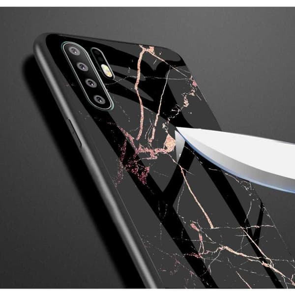 Huawei P30 Pro Marble Shell 9H hærdet glas bagside glas bagside V2