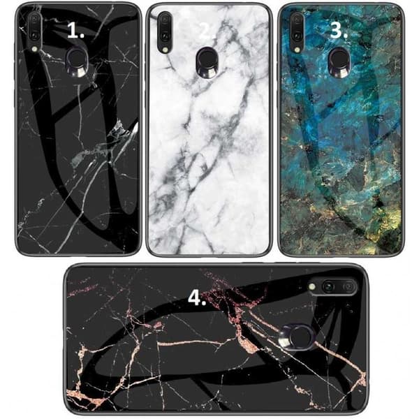 Samsung A20e Marmorskal 9H Härdat Glas Baksida Glassback V2