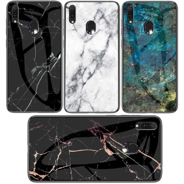 Samsung A20e Marmorskal 9H Härdat Glas Baksida Glassback V2