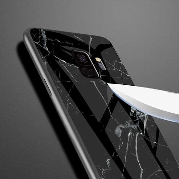 Samsung S9 Plus Marmorskal 9H Härdat Glas Baksida Glassback V2