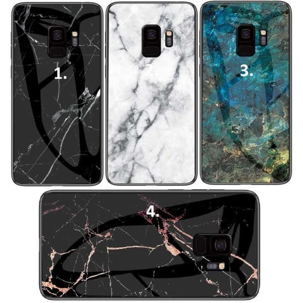 Samsung S9 Plus Marmorskal 9H Härdat Glas Baksida Glassback V2