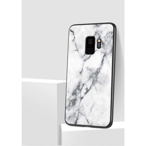 Samsung S9 Plus Marmorskal 9H Härdat Glas Baksida Glassback V2