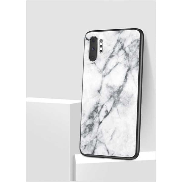 Samsung Note 10 Plus Marble Shell 9H hærdet glas bagside glas bagside V2